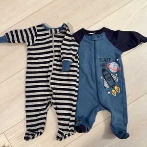 Gerber Baby Boy Sleep ‘N Play - 2pk blue theme NB